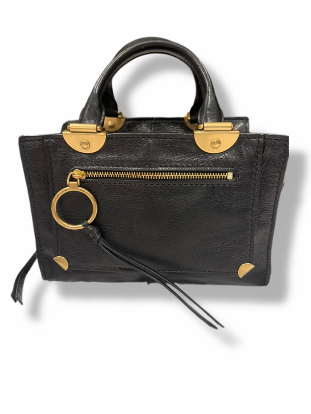 Coach 1941 Black Leather Sample Satchel Brass Hardware 00000 Creed